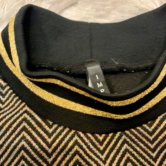 Imperial Black and Gold Sweater Dress - Picture 4 of 4